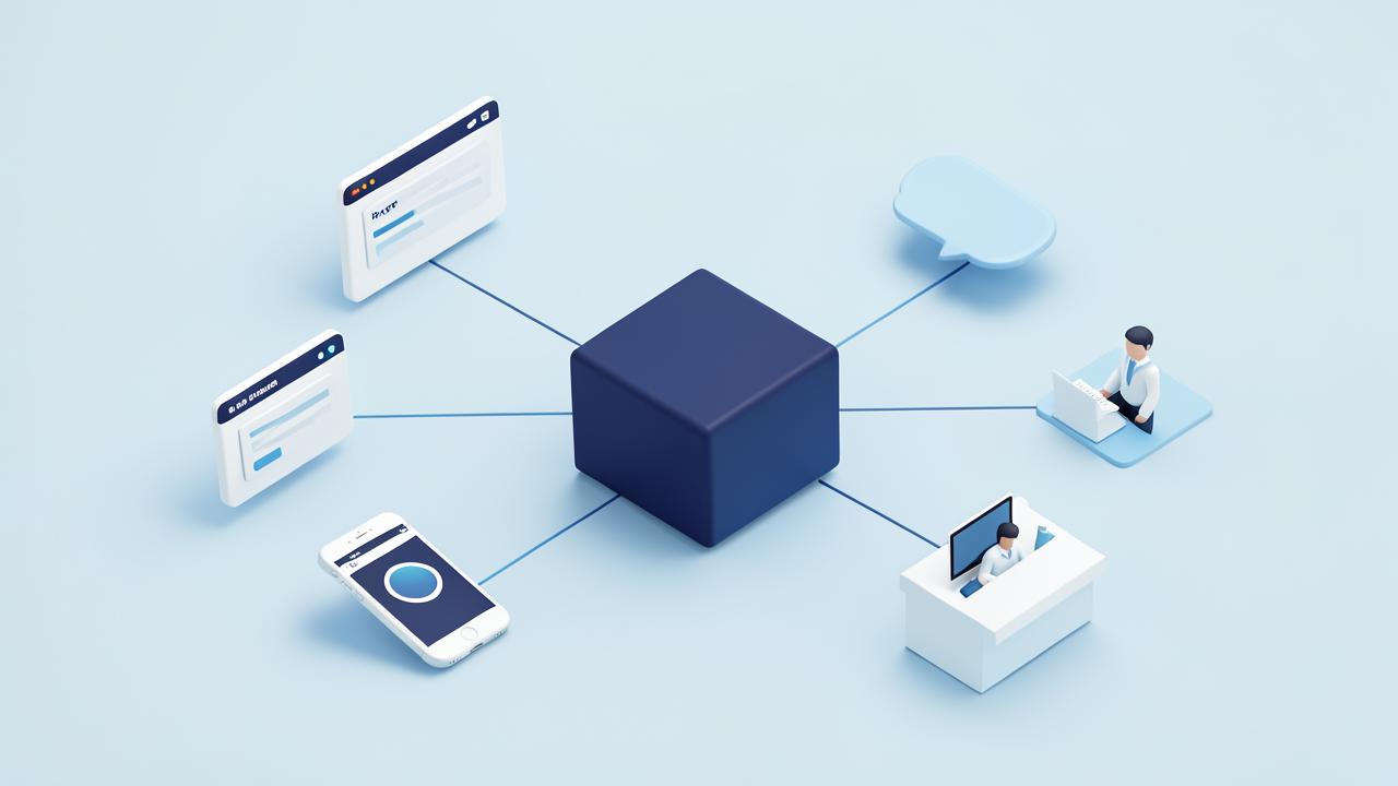 Sales channels connected to one core